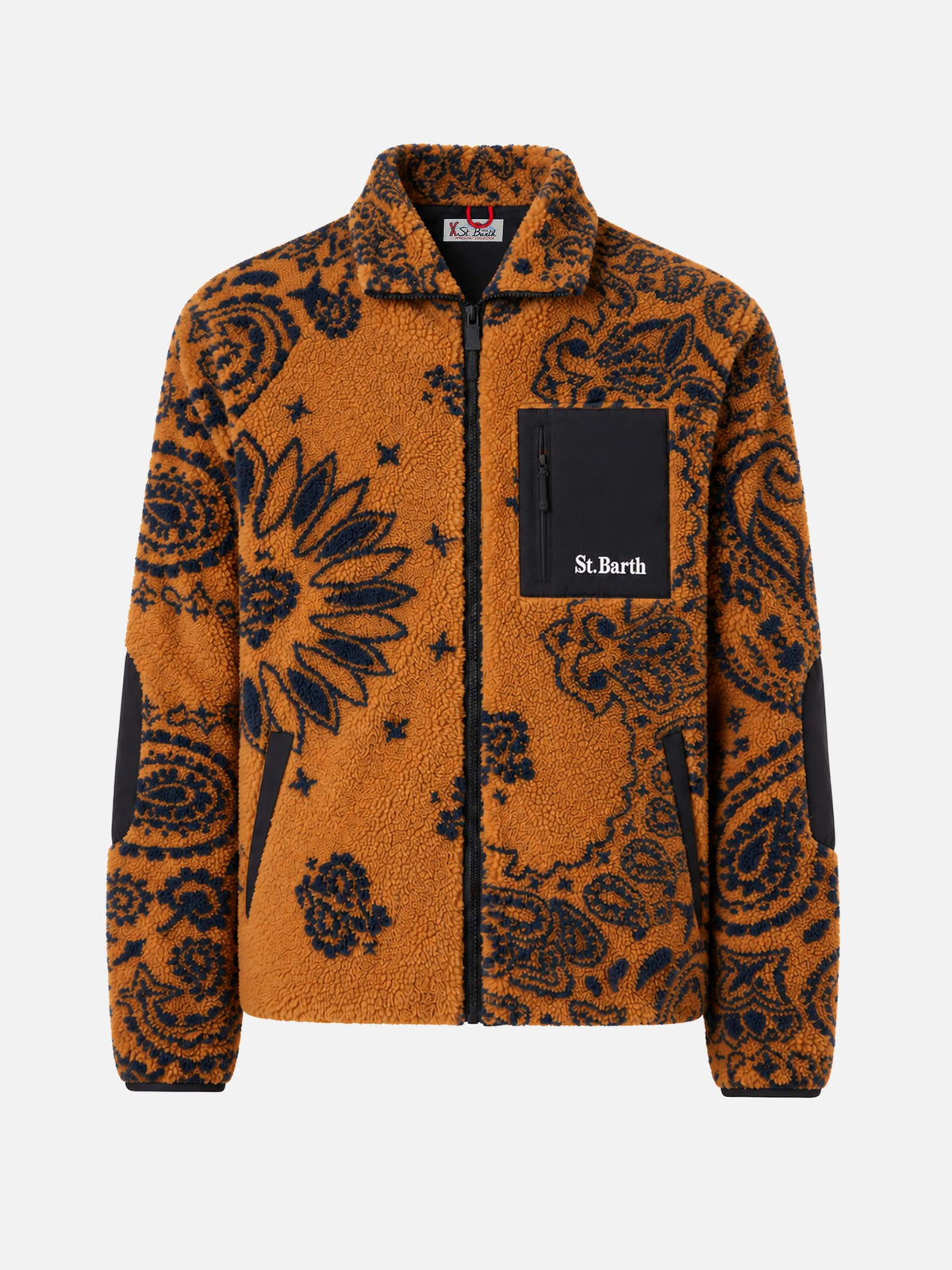 Veste sherpa Keystone à motif ocre 