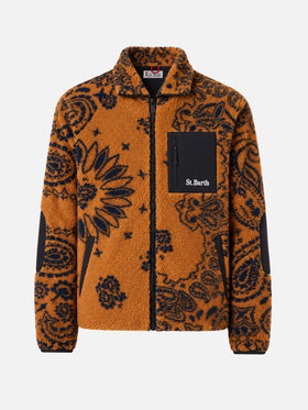 Veste sherpa Keystone à motif ocre 