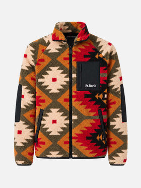 Veste sherpa Keystone à motif multicolore 