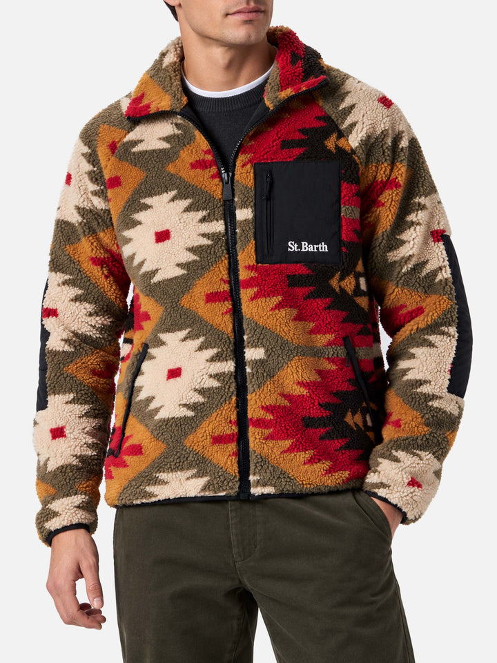 Keystone Sherpa-Jacke mit mehrfarbigem Muster 
