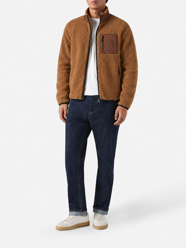 Veste Keystone en sherpa à motif à carreaux 