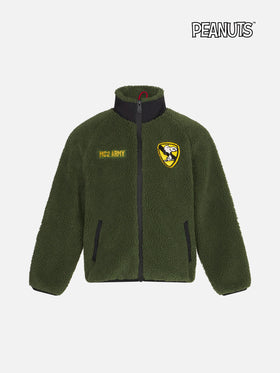 Kid sherpa jacket with Snoopy patch | Peanuts® Special Edition