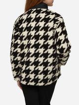 Teddy-fleece jacket Keystone with pied de poule print