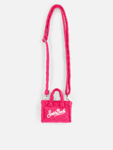 Fuchsia terry embossed Key Holder