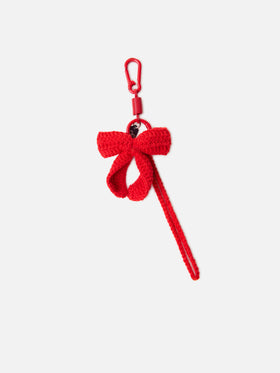 Funny charm da borsa con fiocco crochet