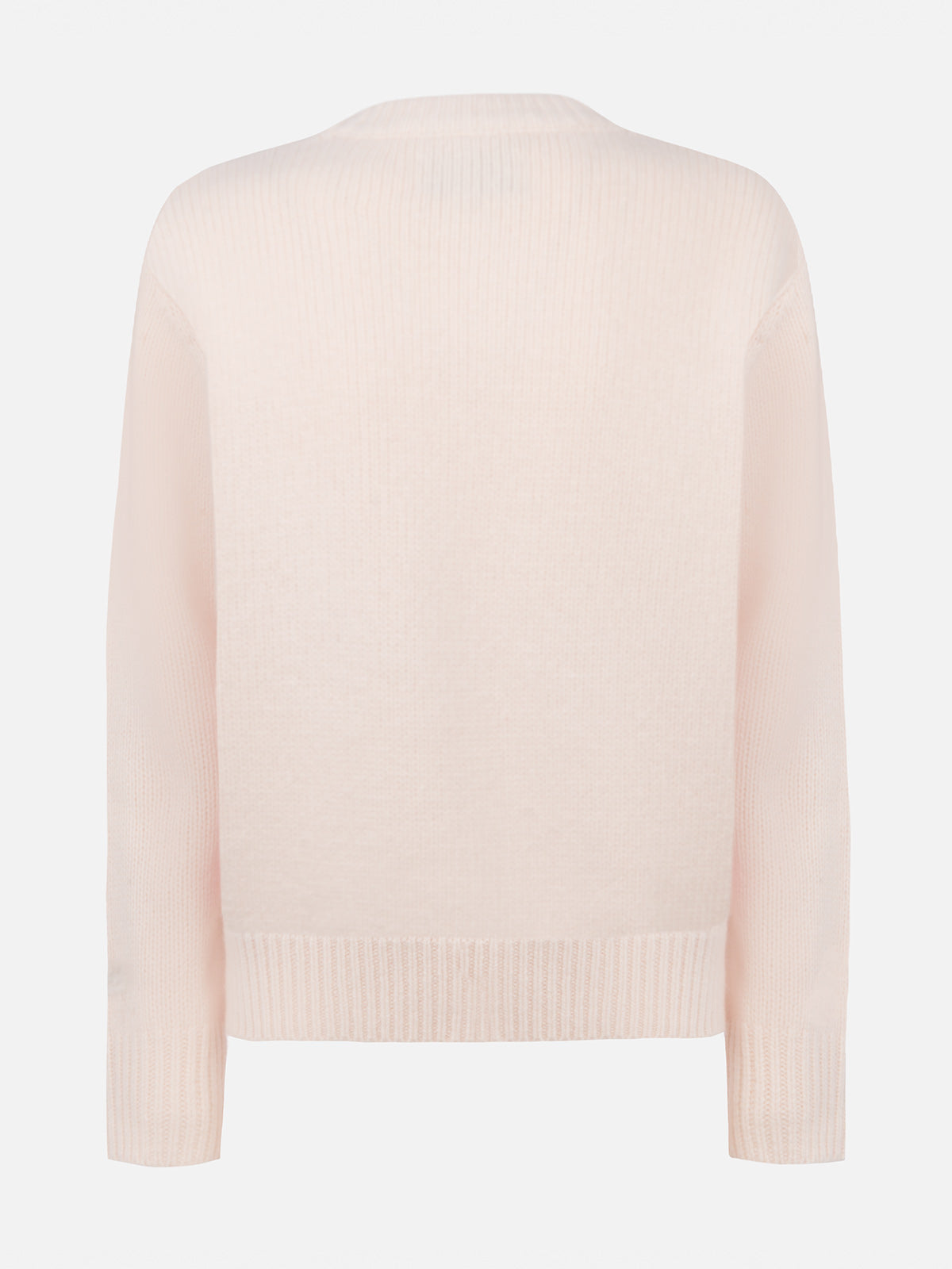 Woman white fair isle sweater Kyla with Cortina jacquard