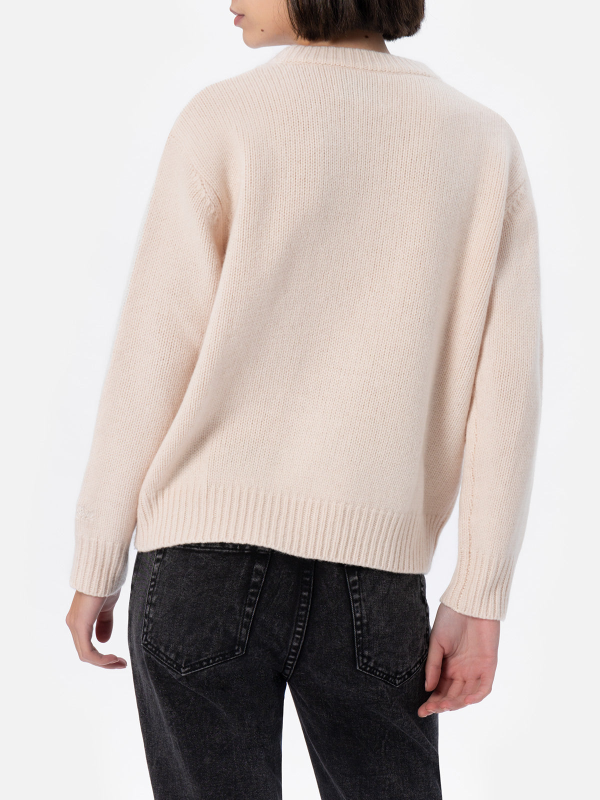 Maglione bianco fair isle da donna Kyla con jacquard Courma