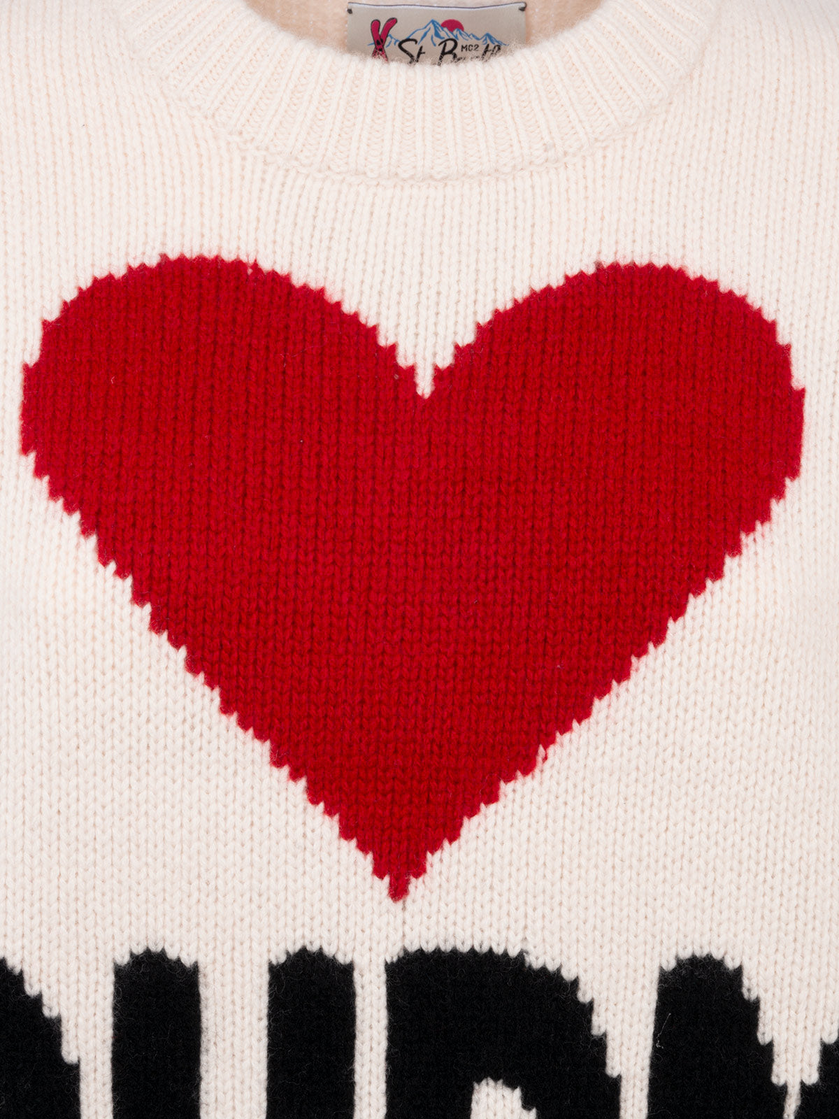 Maglione bianco fair isle da donna Kyla con jacquard Courma