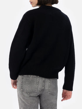 Schwarzer Fair-Isle-Pullover Kyla für Damen mit St. Moritz-Jacquard