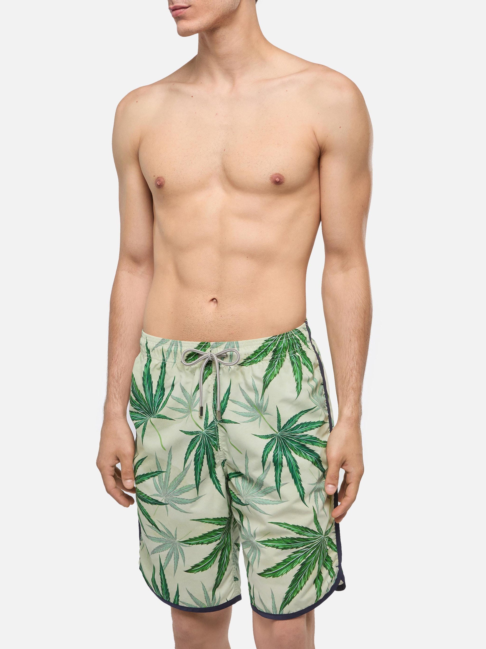 Boardshorts Lanikai with leaves print - MC2 Saint Barth