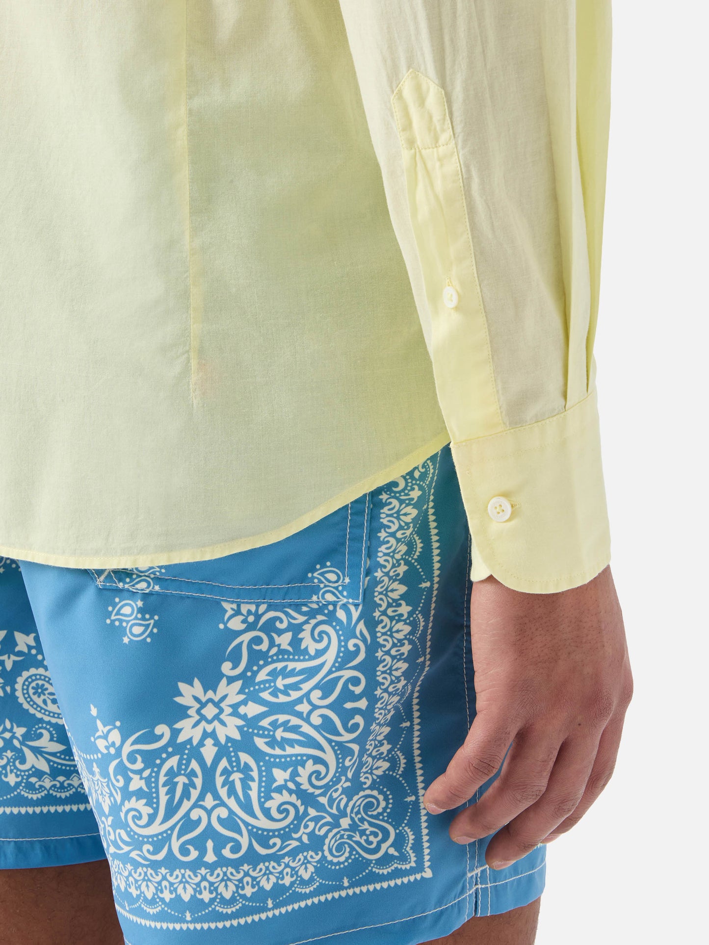 Camicia Chemise in cotone burro tinta unita