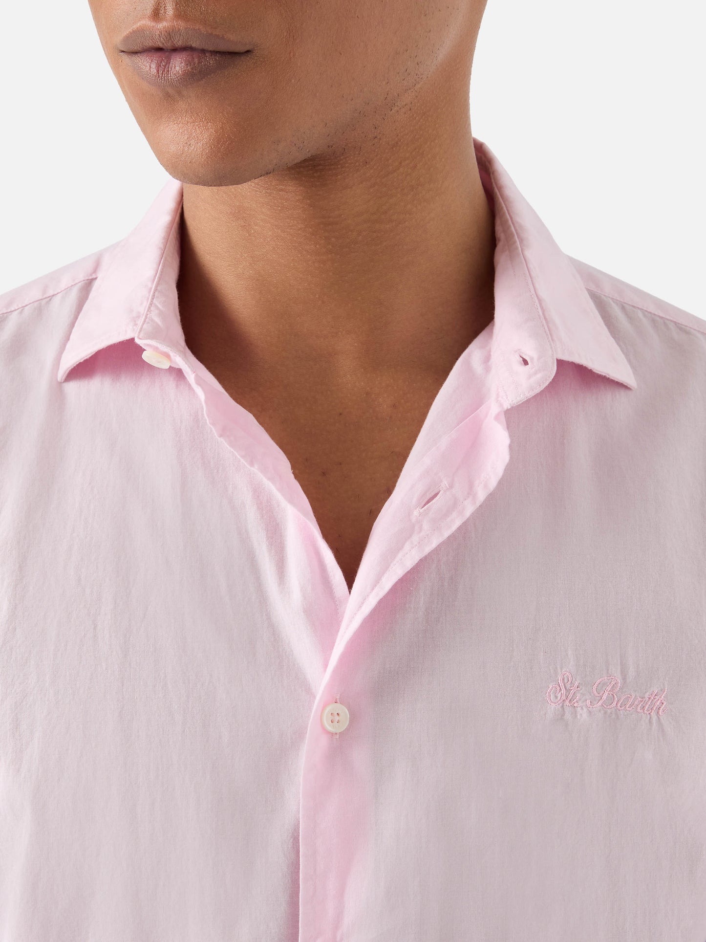 Chemise Ice rose en voile de coton pur 