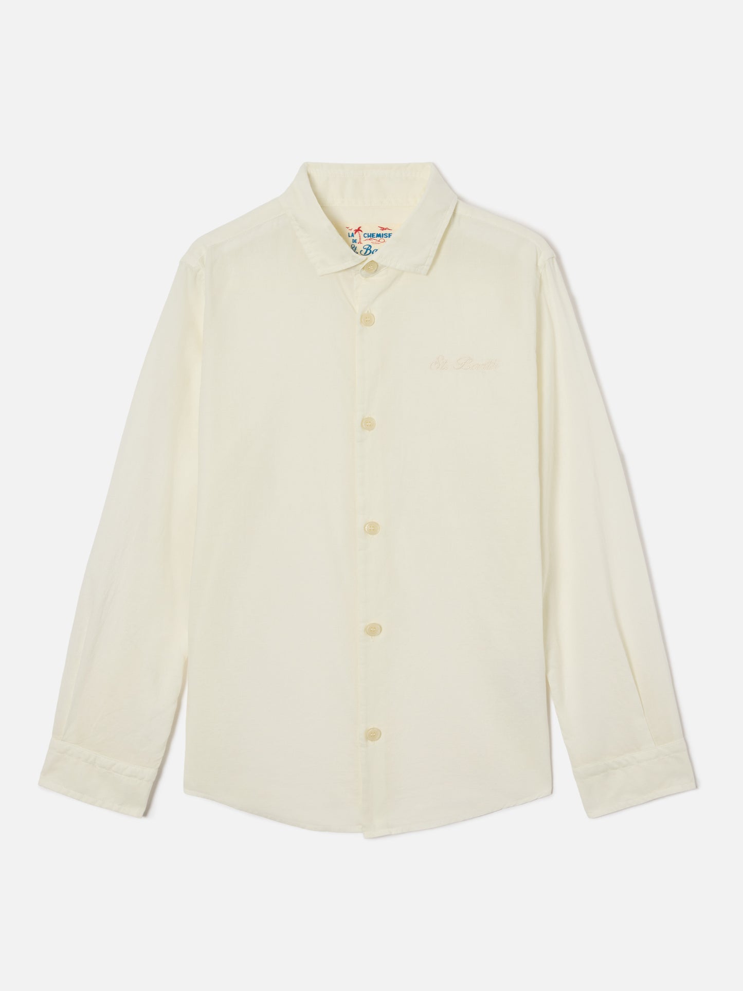 Chemise Jr crème en voile de coton 