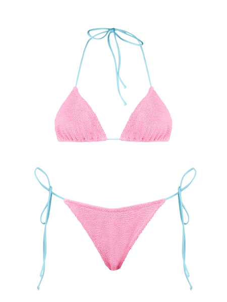 Pink crinkle Lucienne triangle bikini | Special Edition – MC2