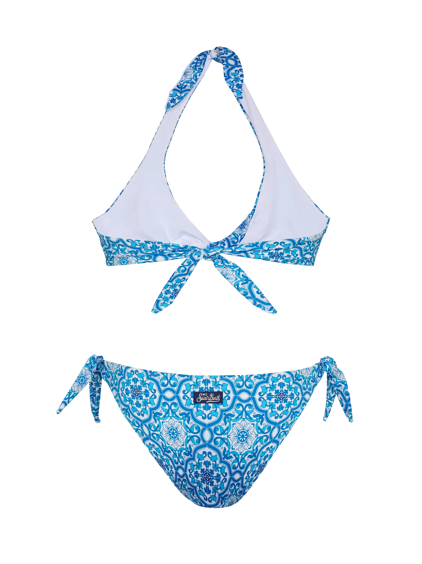 Bikini a bralette con stampa maiolica Leda Yali