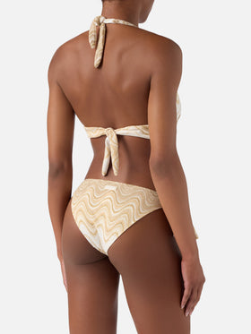 Bikini raschel dégradé or Leda Yali 
