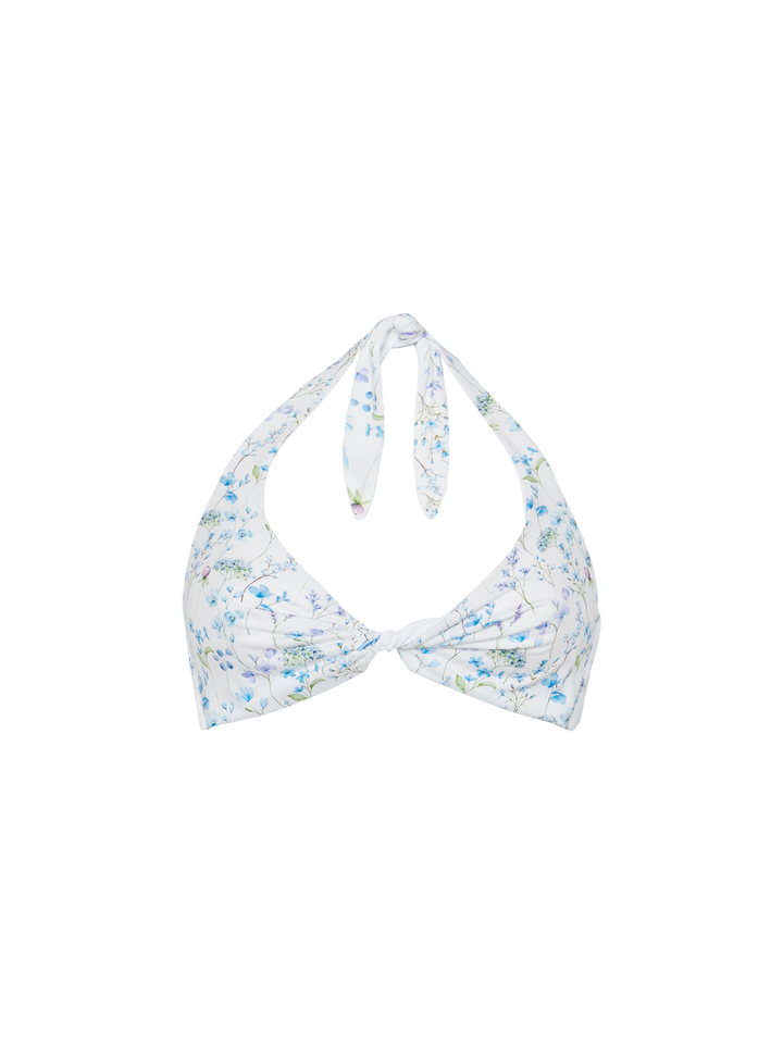 Leda triangle bralette top with flower print