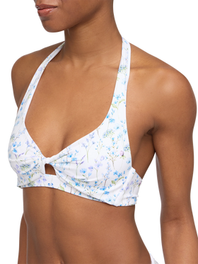Klassische Badehose Yali mit Blumenmuster - Triangel-Bralette-Top Leda mit Blumenmuster