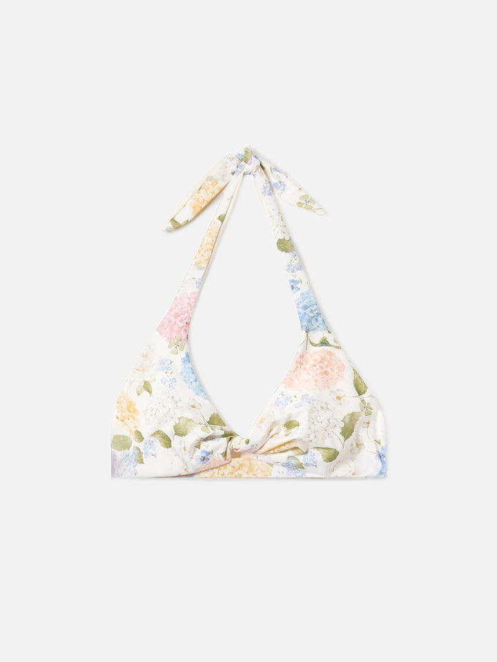 Top bikini Leda bralette con stampa floreale e dettaglio cut out