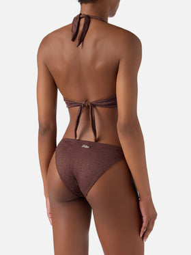 Leda Yali brown sangallo bikini
