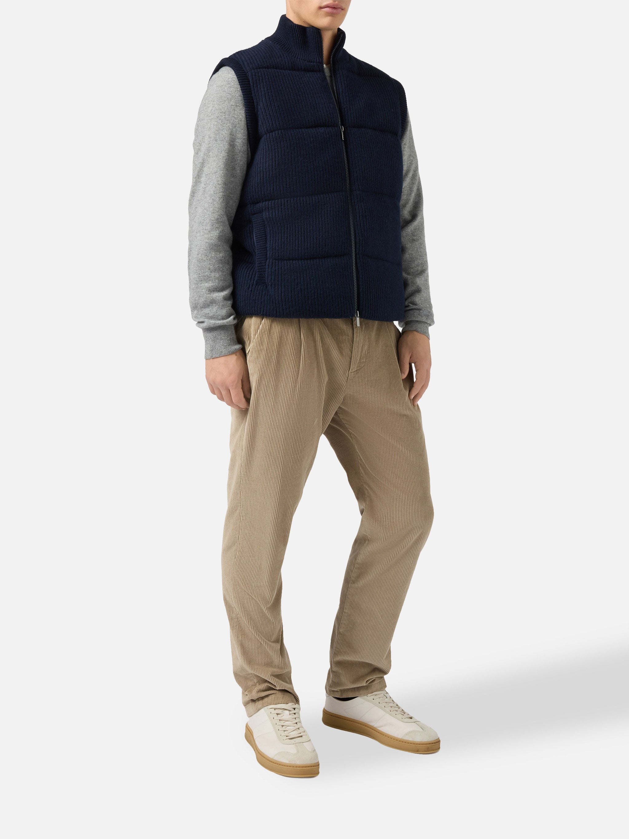Leeds Knit padded gilet in blue – MC2 Saint Barth