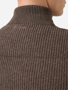 Gilet imbottito Leeds Knit nocciola