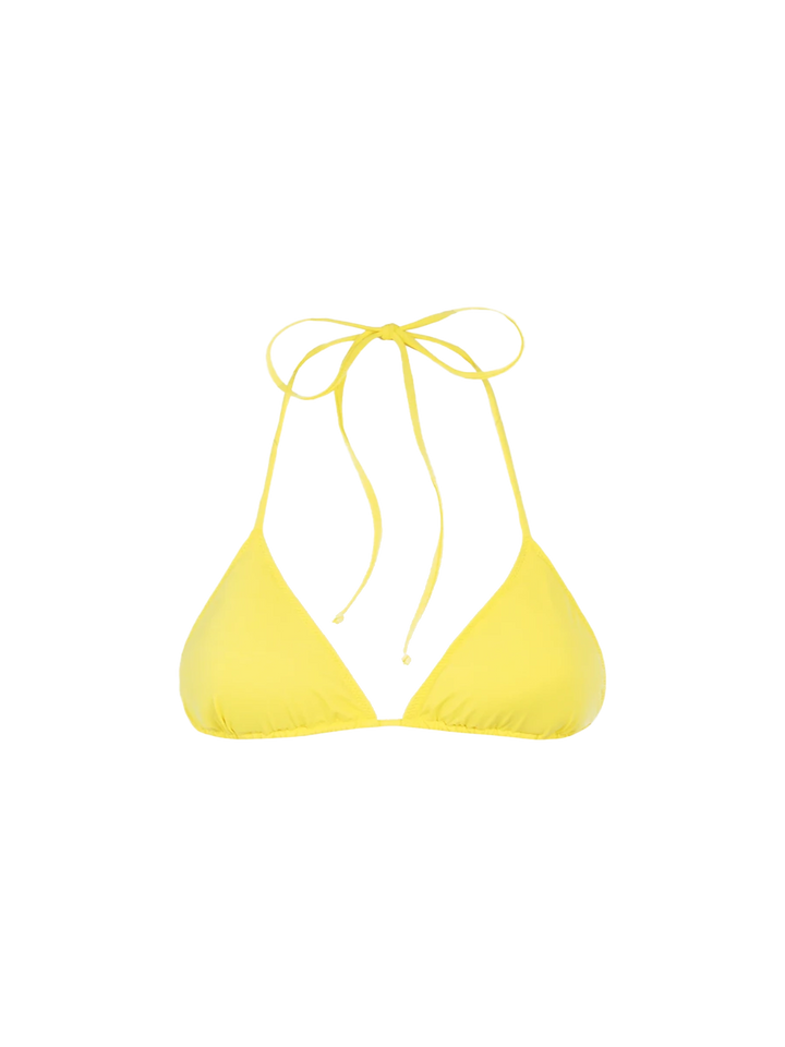 Costume da bagno da donna top a triangolo giallo pallido Leah