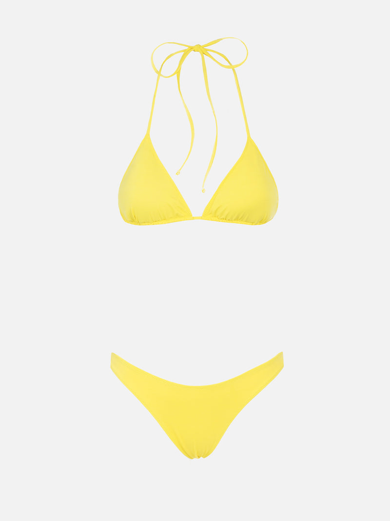 Bikini da donna a triangolo giallo pallido Leah Naomi