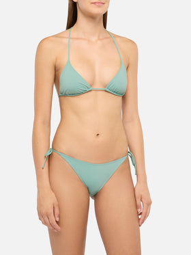 Leah Marielle classic triangle bikini in sage green