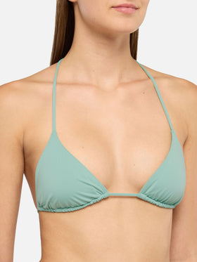 Leah top bikini triangolo verde salvia