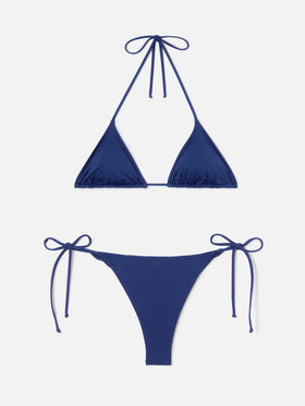 Leah Marielle navy blue bikini with ties