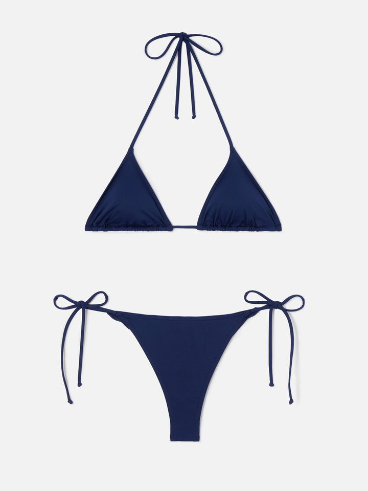 Leah Marielle navy blue bikini with ties