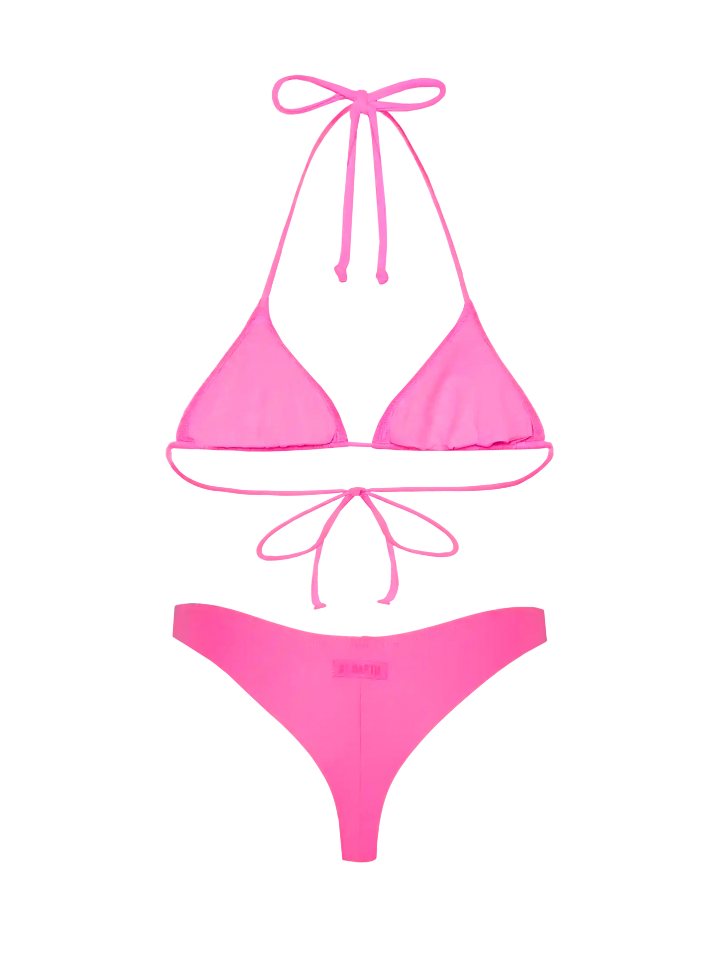 Naomi fuchsia cheeky swim briefs - Leah fuchsia triangle top swimsuit