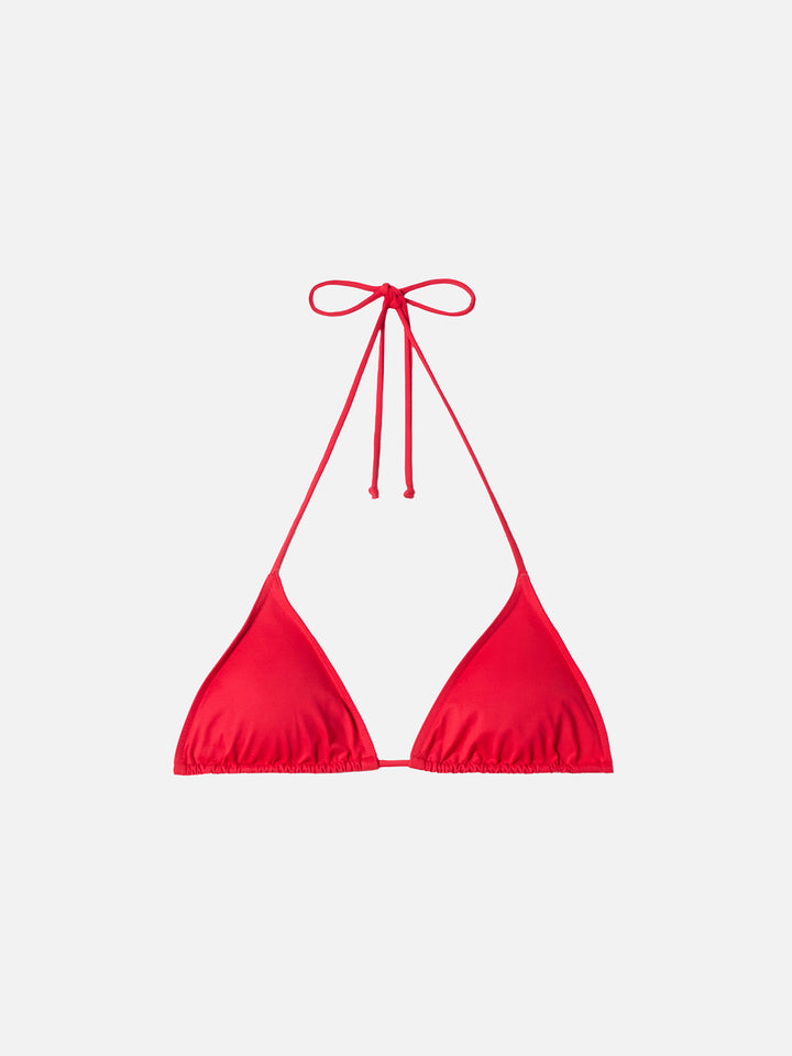 Leah red  triangle top swimsuit
