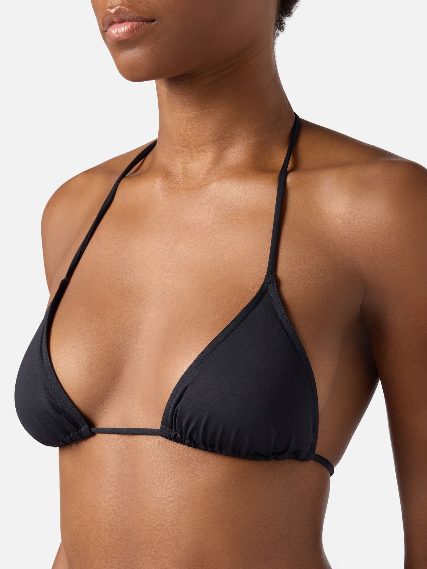 Leah Marielle black triangle bikini with ties
