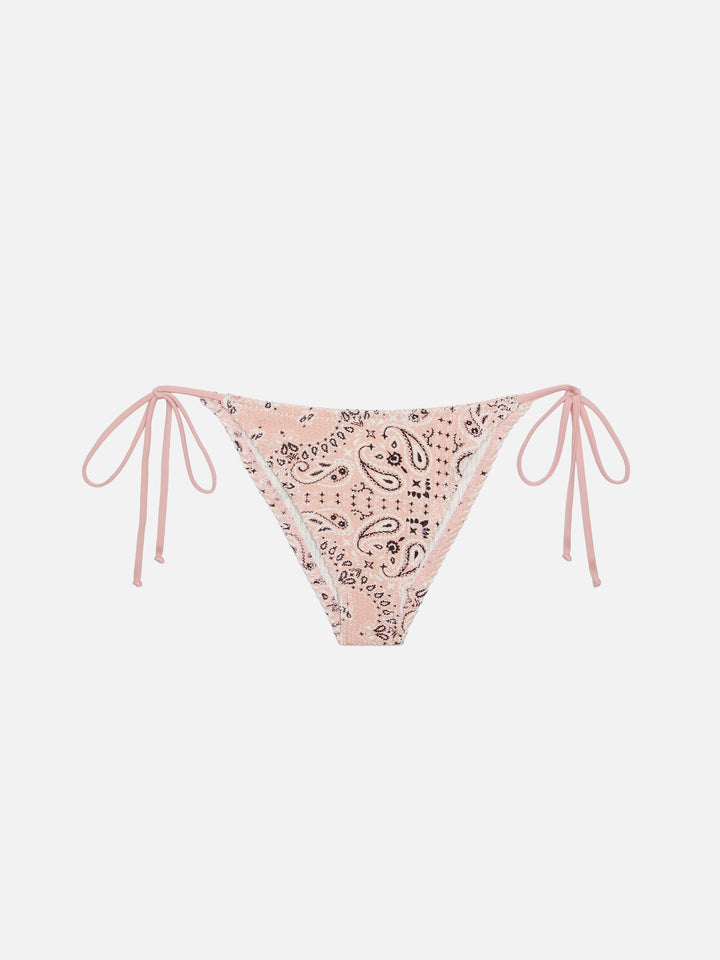 Marielle slip mare classico rosa con stampa bandana
