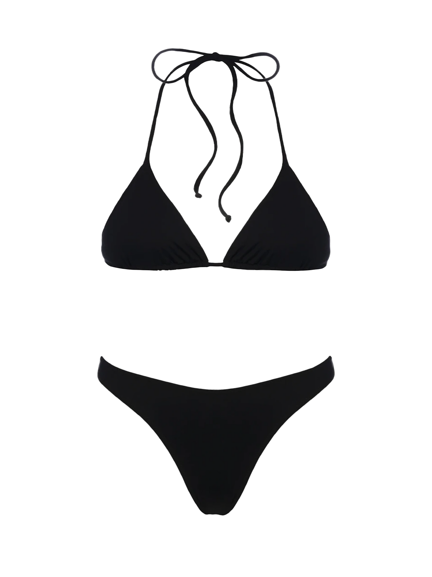 Woman black triangle bikini Leah Naomi