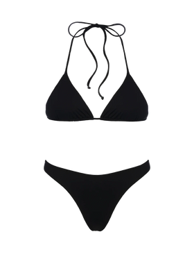 Woman black triangle bikini Leah Naomi