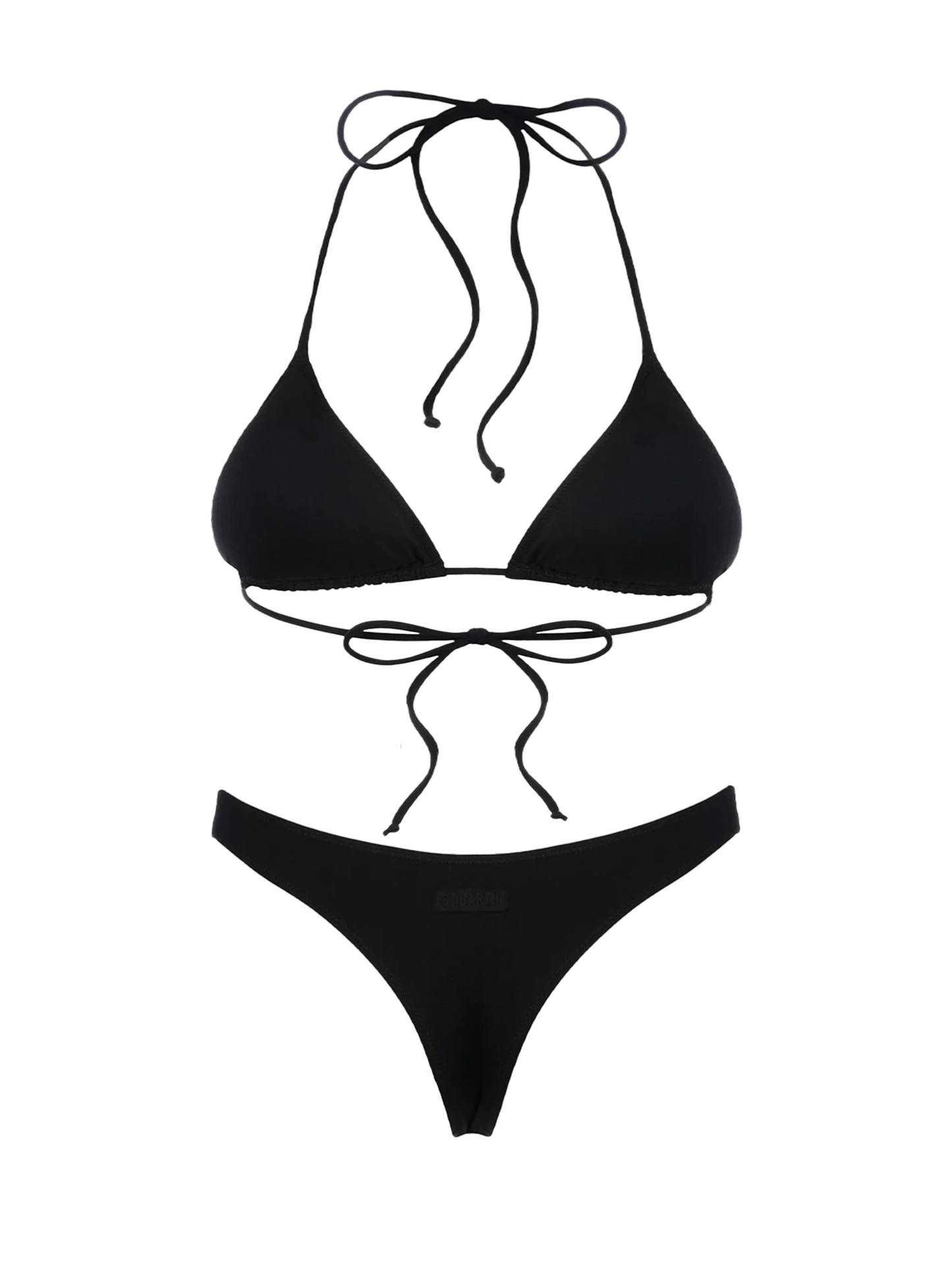 Woman black triangle bikini Leah Naomi