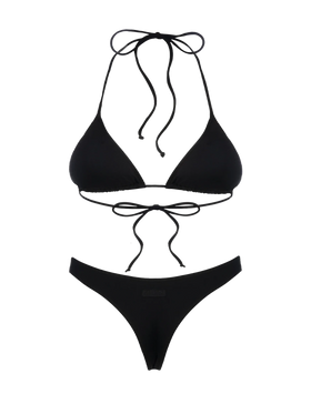 Woman black triangle bikini Leah Naomi