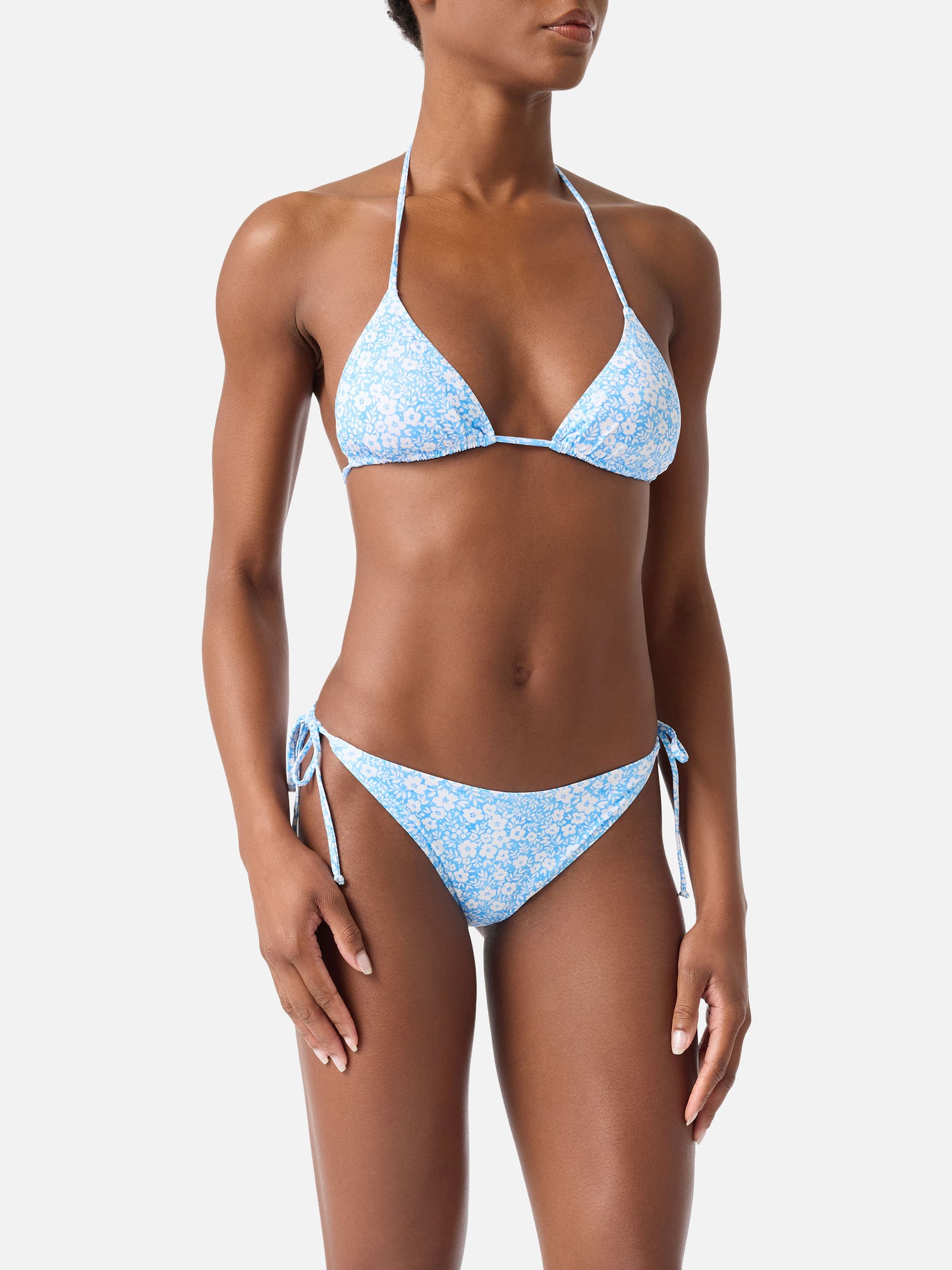 Leah Virgo Triangel-Bikini mit floralem Vintage-Print 
