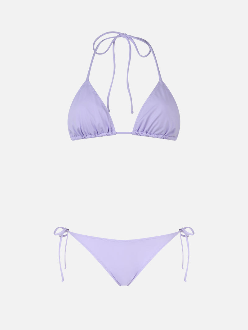 Bikini a triangolo classico lilla da donna Leah Virgo