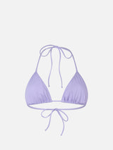 Woman lilac triangle top swimsuit Leah