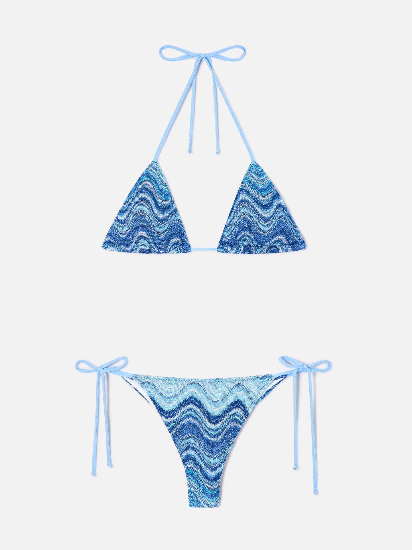 Bikini Leah Marielle azul degradé en raschel 