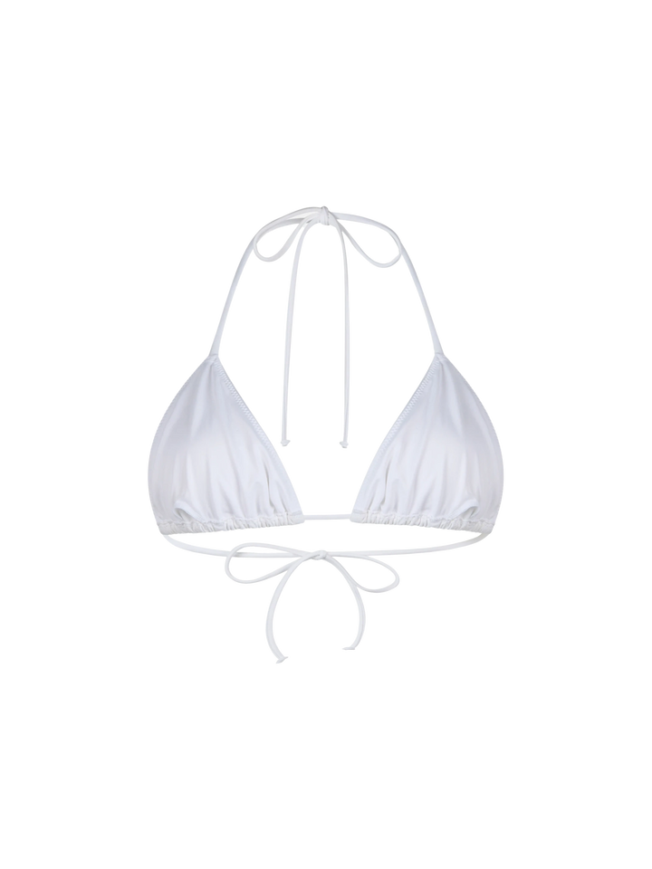 Weißer Badeanzug mit Triangel-Oberteil für Damen Leah