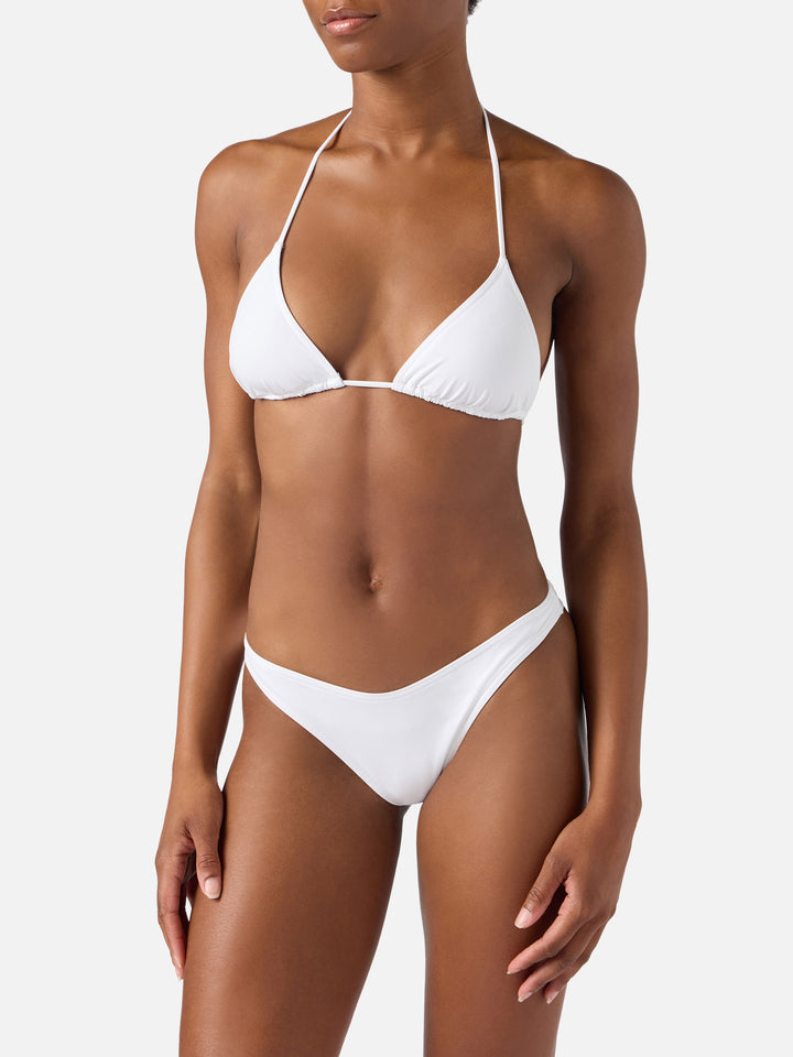 Bikini Leah Naomi triangolo bianco con laccetti