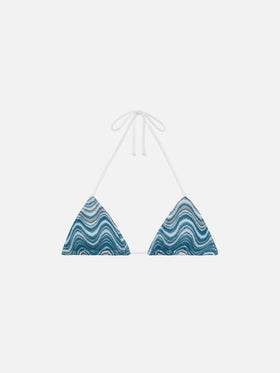 Leah raschel wave pattern triangle top