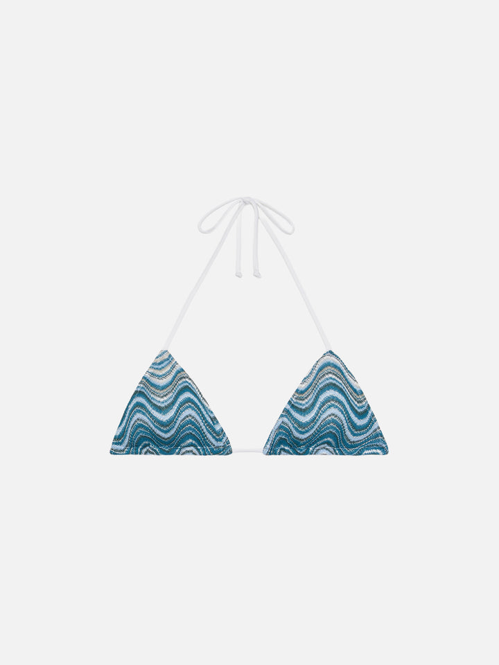 Leah raschel wave pattern triangle top