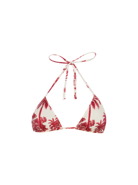Leah triangle top swimsuit with toile de jouy print | AI CO-CREATED DESIGN BY RICKDICK - POWERED BY RED-EYE - MC2 Saint Barth