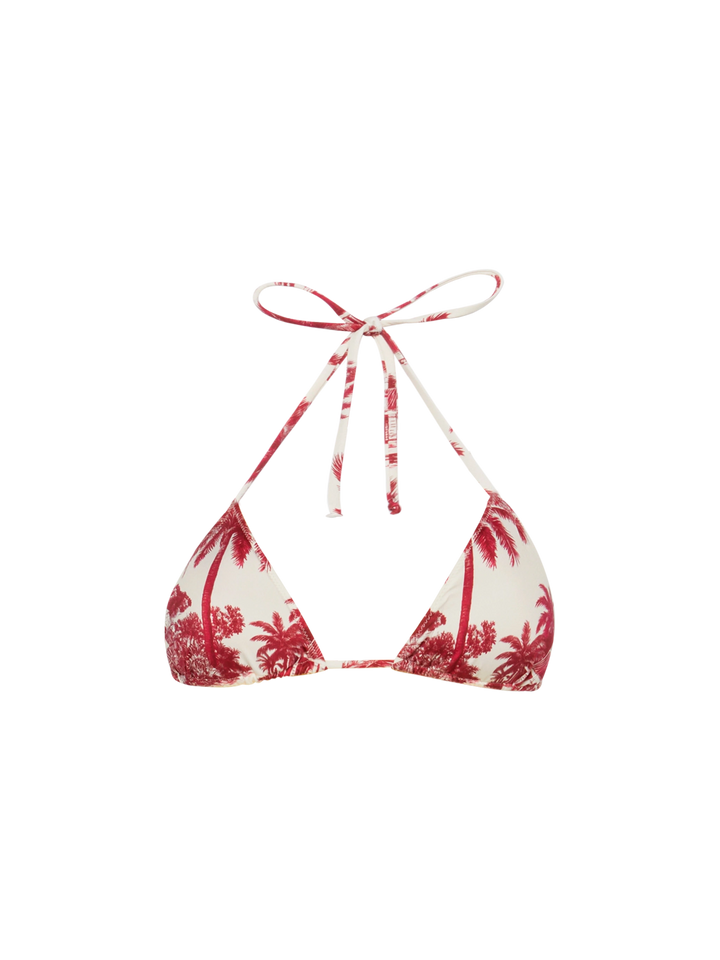 Leah top bikini triangolo con stampa toile de jouy | AI CO-CREATED DESIGN BY RICKDICK - POWERED BY RED-EYE